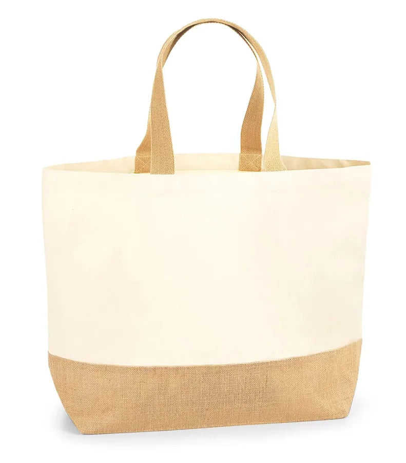 Jute Base Canvas Tote XL Natural