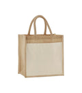 Cotton Pocket Natural Starched Jute Midi Tote Natural