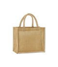 Natural Starched Jute Mini Gift Bag Natural
