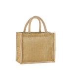 Natural Starched Jute Mini Gift Bag Natural