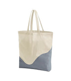 Organic Cotton Wave Print Maxi Bag Natural/BlueGrey