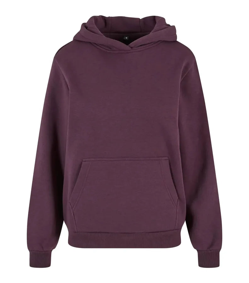 Ladies Fluffy Hoody PlumPurple