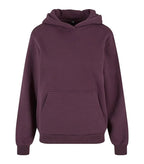 Ladies Fluffy Hoody PlumPurple