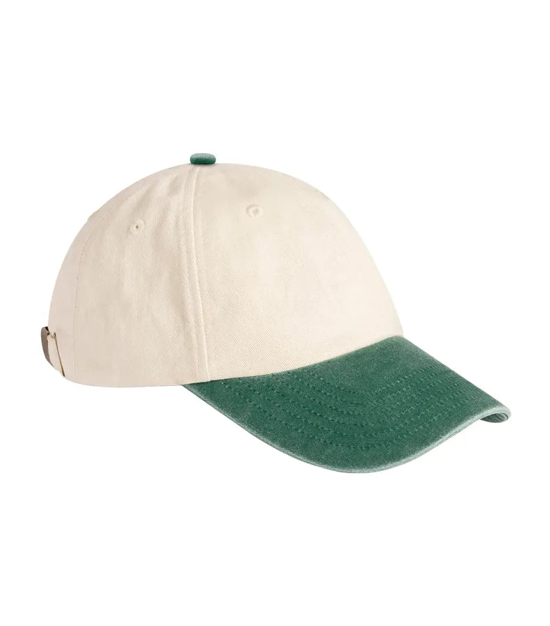 Contrast Peak Low Profile Vintage Cap Natural/VintageBottleGreen