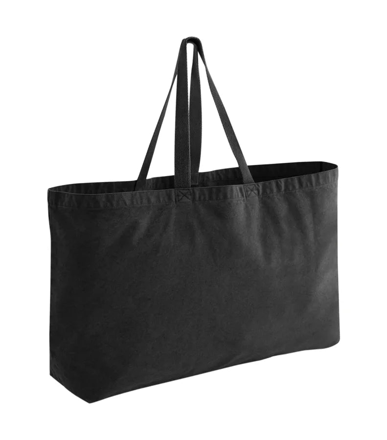 Garment Dyed Oversized Tote Bag VintageBlack