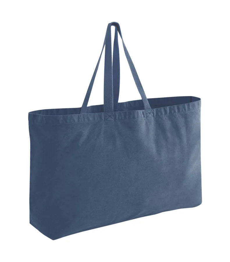 Garment Dyed Oversized Tote Bag VintageDenim