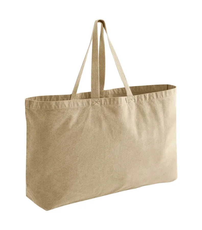 Garment Dyed Oversized Tote Bag VintageSand