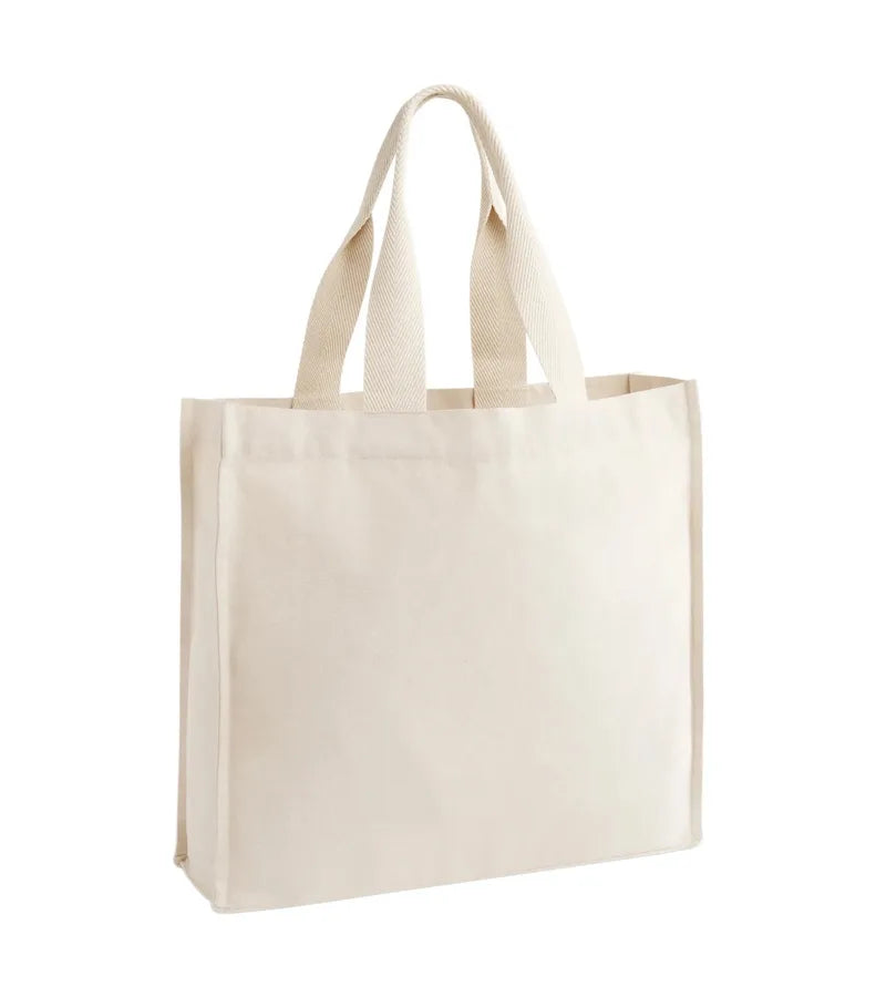 Chevron Handle Shopper Natural