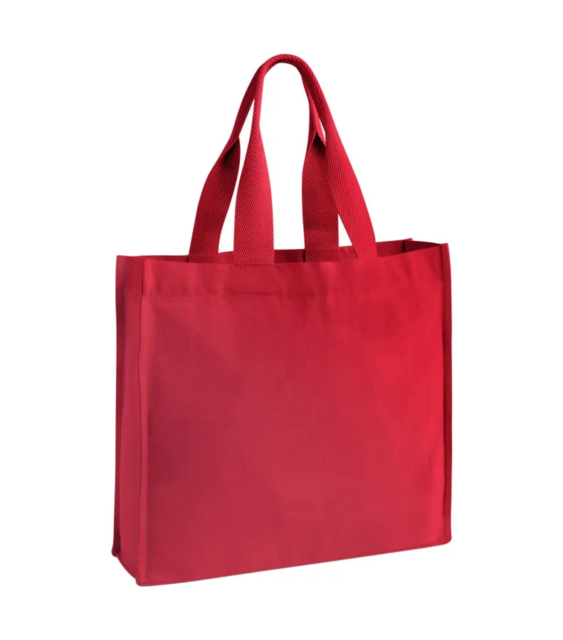 Chevron Handle Shopper ScarletRed