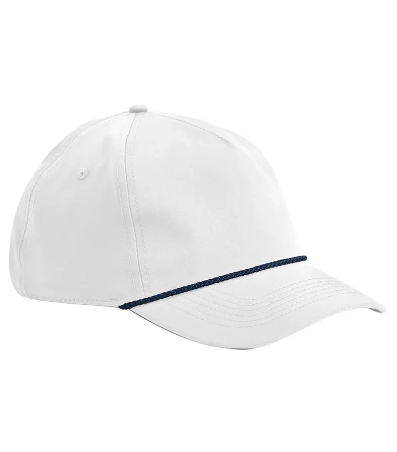 Rope Detail Golf Cap White