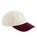 Contrast Peak Leisure Cap Natural/Burgundy