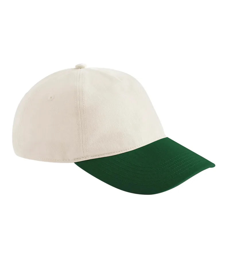 Contrast Peak Leisure Cap Natural/ForestGreen