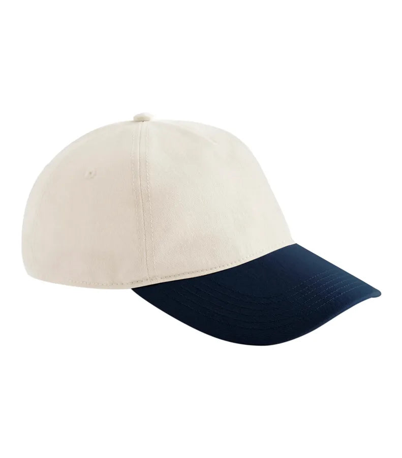 Contrast Peak Leisure Cap Natural/FrenchNavy