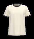 Eco-Friendly Men's Ringer T-shirt With Washed Effect Binding Ivory/WashedBlack