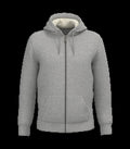 Eco-Friendly Unisex Sherpa-Lined Full Zip Sweatshirt MoonGreyHeather