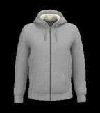 Eco-Friendly Unisex Sherpa-Lined Full Zip Sweatshirt MoonGreyHeather