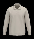 Men's Jumper With Polo Collar Ivory