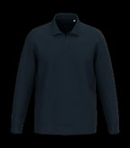Men's Jumper With Polo Collar NavyBlue