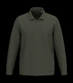 Men's Jumper With Polo Collar OrganicKhaki
