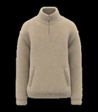 Unisex Sherpa Dropped Shoulders Quarter Zip Sweatshirt WetSand