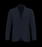 Men's Washed Effect Linen Blazer WashedNavyBlue