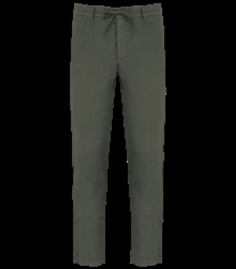 Eco-friendly Men's Linen Washed Effect Trousers WashedOrganicKhaki