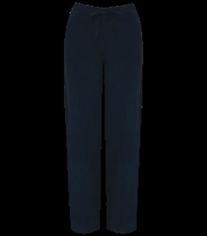 Eco-friendly Ladies' Linen Washed Effect Trousers WashedNavyBlue