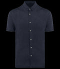 Men's Linen Short-sleeved Shirt NavyBlue