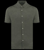 Men's Linen Short-sleeved Shirt OrganicKhaki
