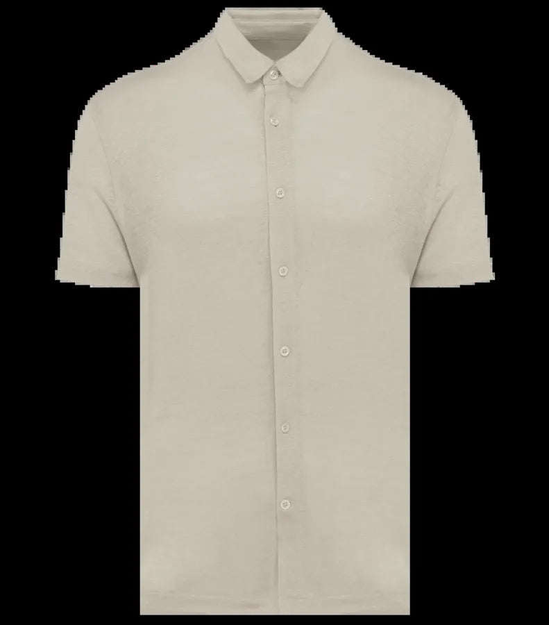 Men's Linen Short-sleeved Shirt LinenSand