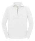 Iconic Premium Zip Neck Sweat White