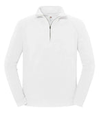 Iconic Premium Zip Neck Sweat White