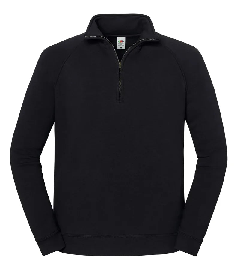 Iconic Premium Zip Neck Sweat Black