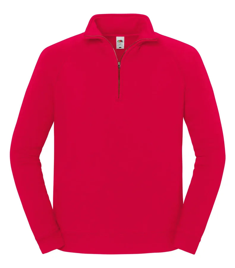 Iconic Premium Zip Neck Sweat Red