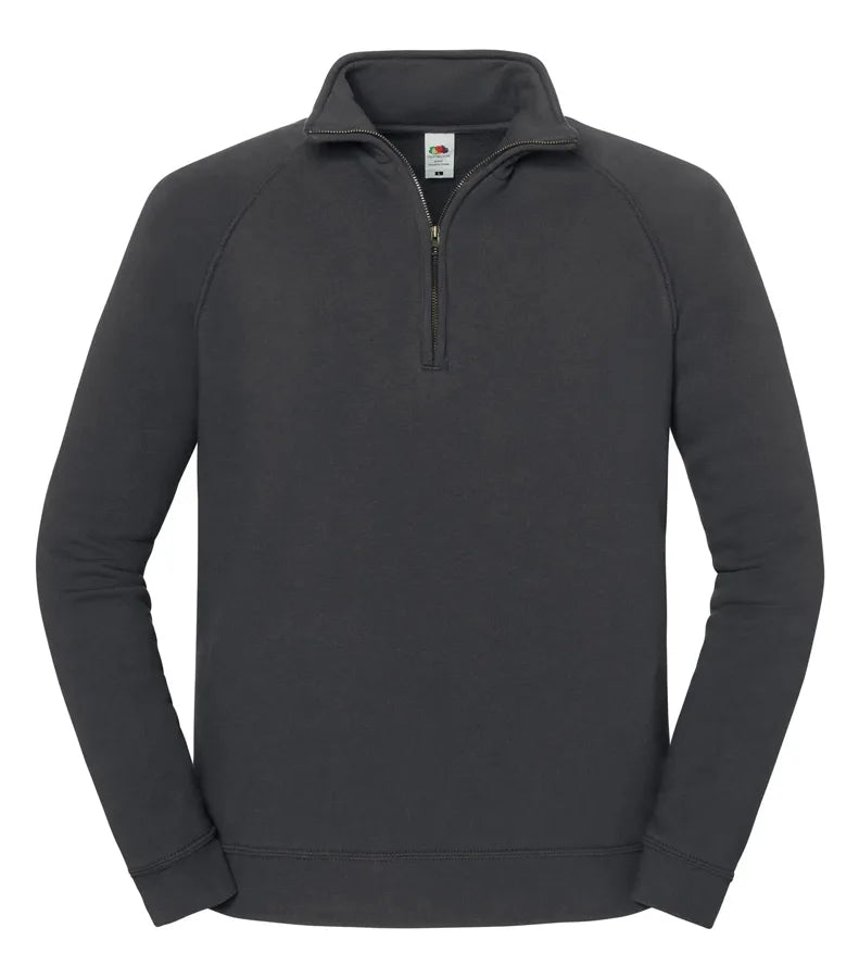 Iconic Premium Zip Neck Sweat LightGraphite