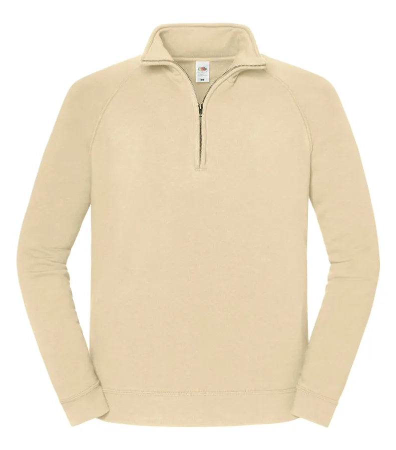 Iconic Premium Zip Neck Sweat DesertSand