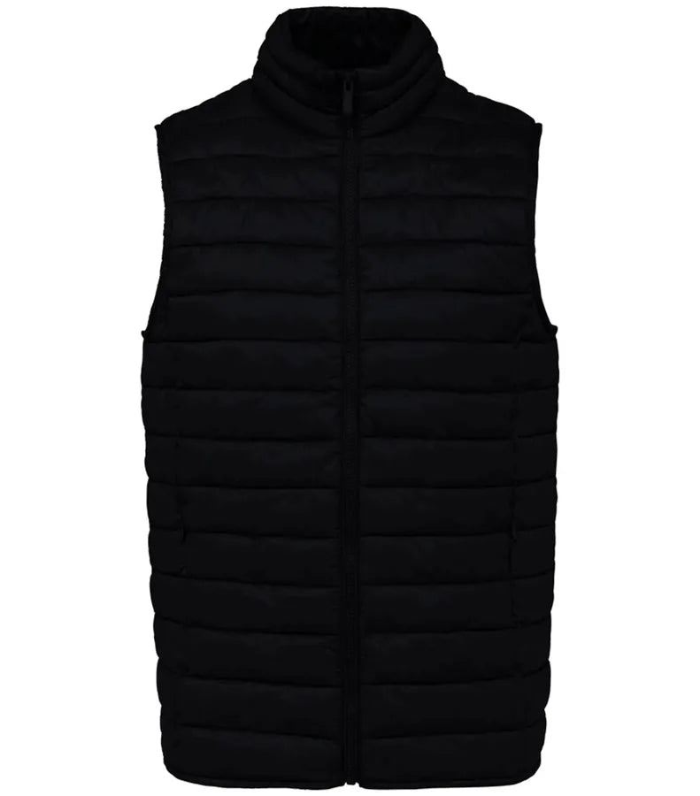 Men's lightweight recycled padded bodywarmer Black