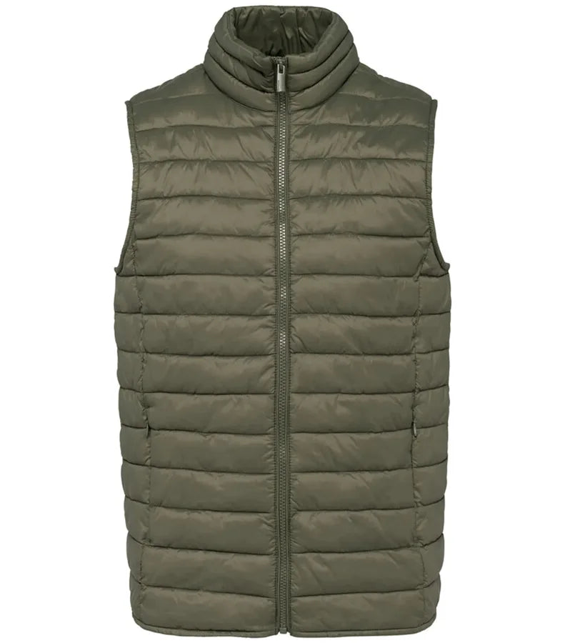 Men's lightweight recycled padded bodywarmer OrganicKhaki