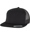 7 Panel Classic Trucker Cap Black/Black