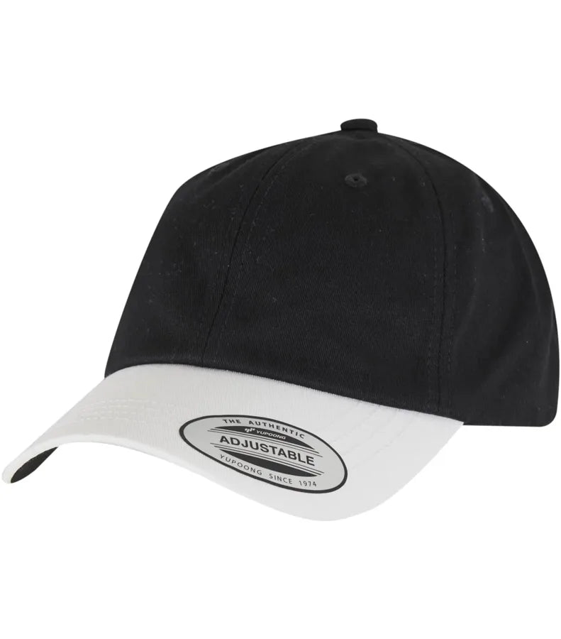Low Profile Cotton Twill 2-Toned Black/White