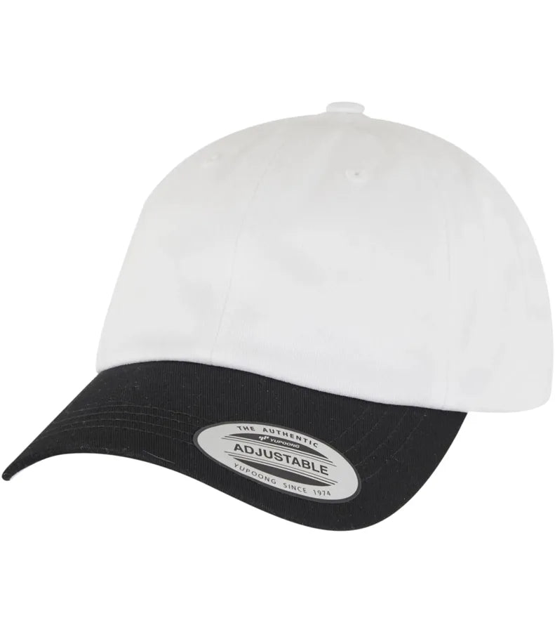 Low Profile Cotton Twill 2-Toned White/Black