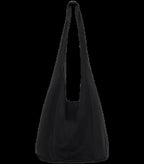 Fleece shoulder bag Black