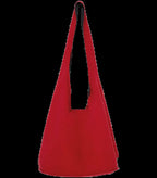 Fleece shoulder bag HibiscusRed