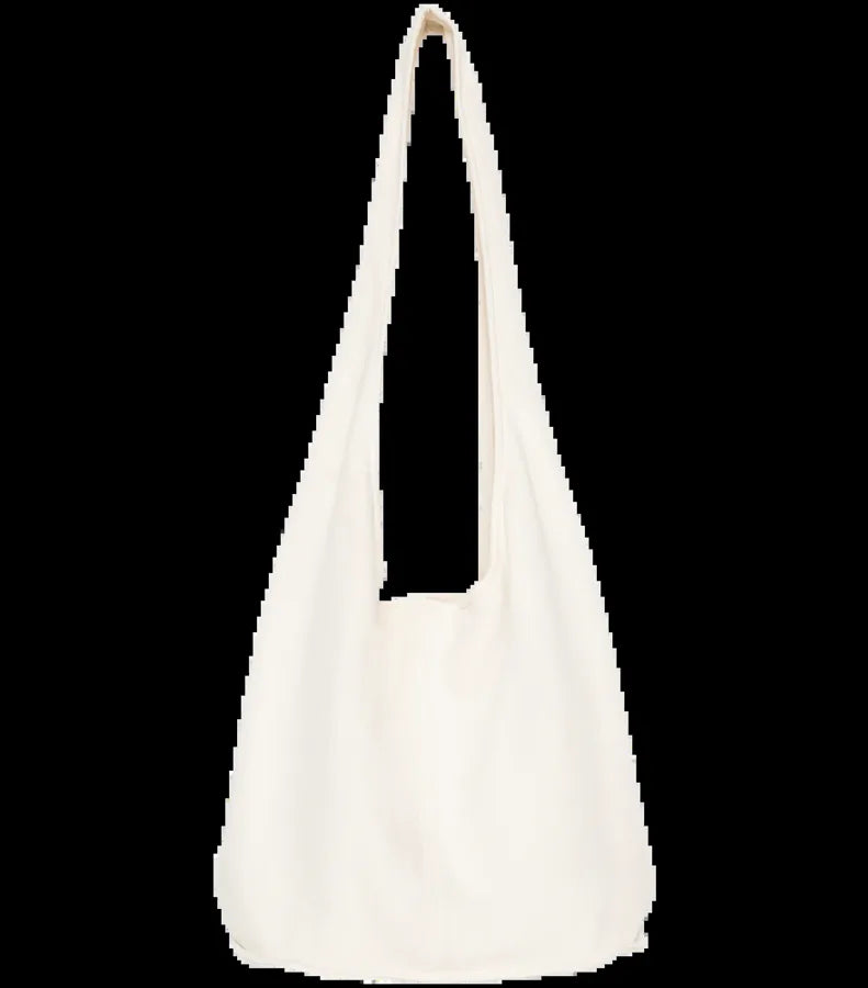 Fleece shoulder bag Ivory