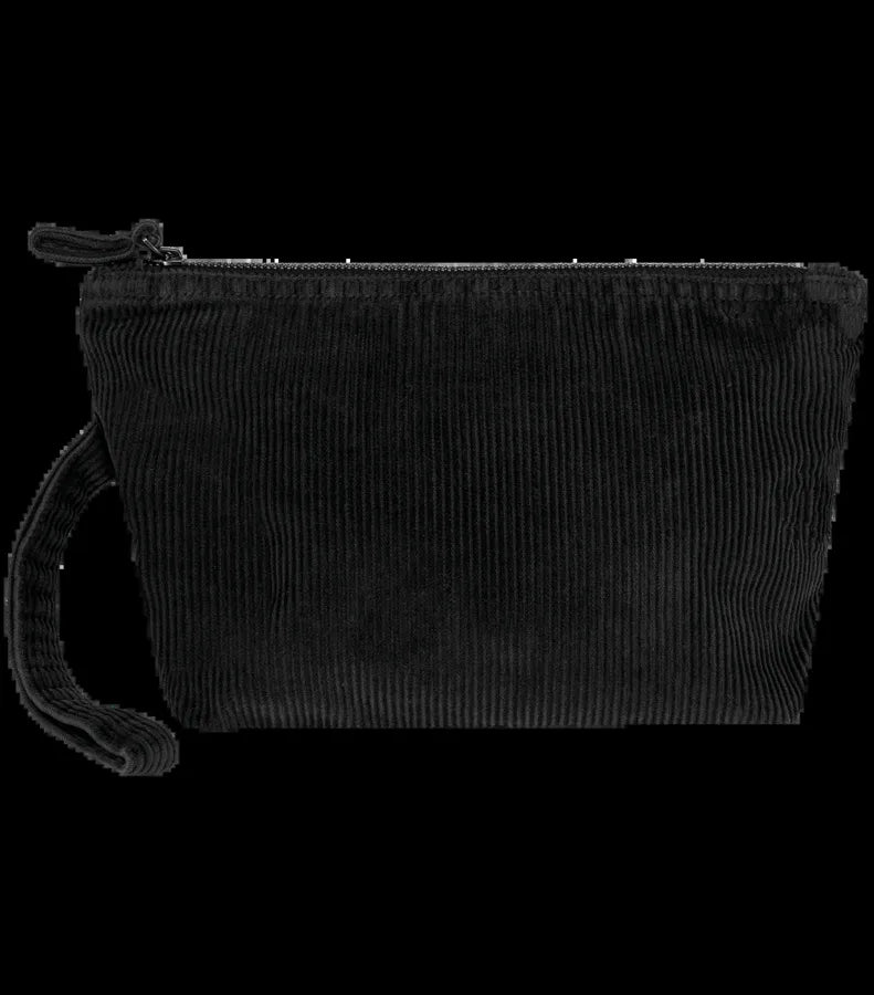 Eco-Friendly Corduroy Pouch WashedBlack
