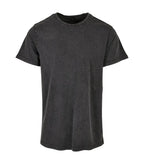 Acid Washed Round Neck Tee Black