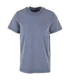Acid Washed Round Neck Tee VintageBlue