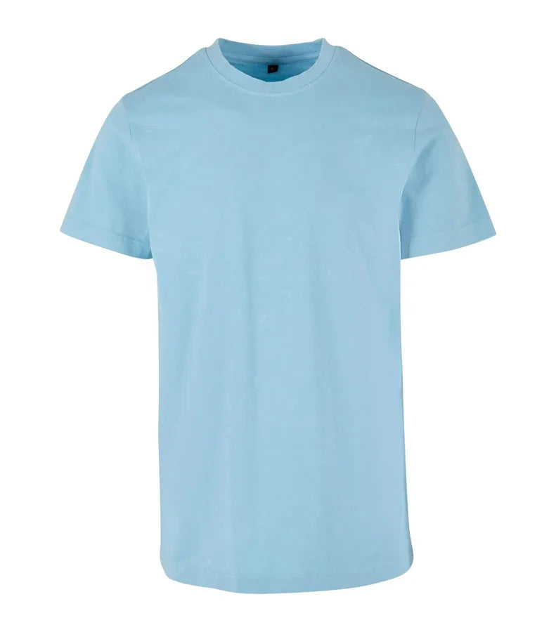 Acid Washed Round Neck Tee BalticBlue
