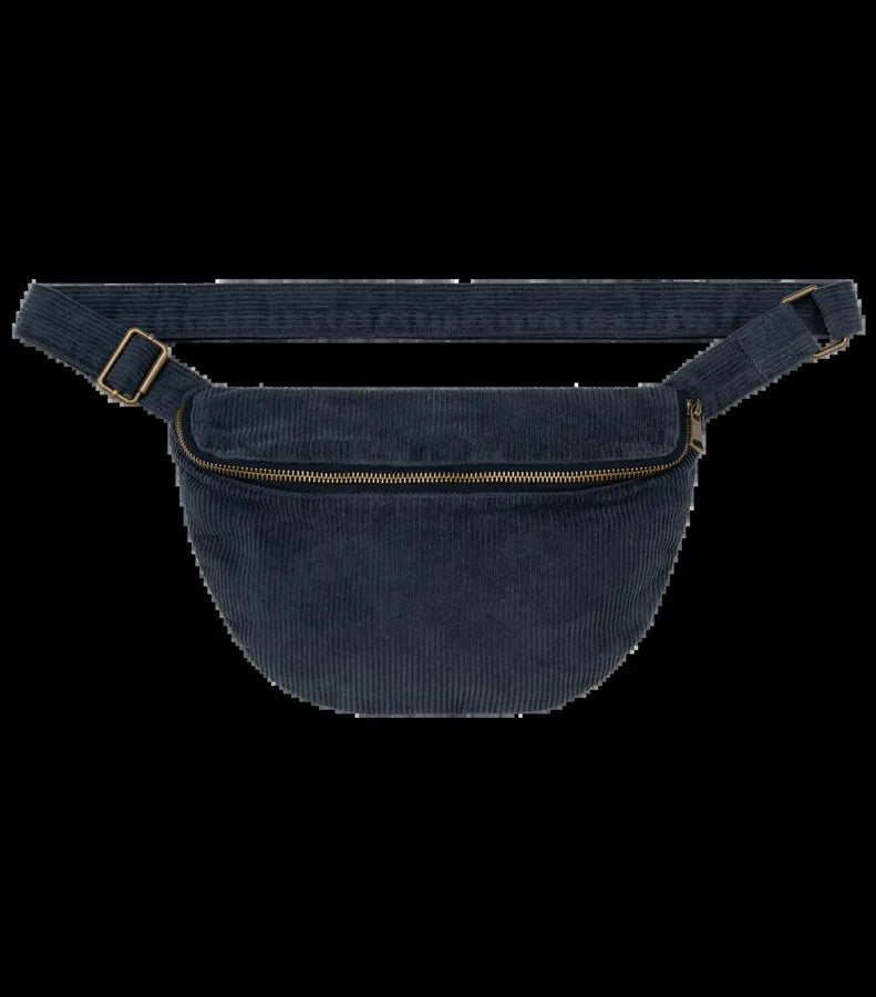 Eco-Friendly Corduroy Washed Effect Fanny Bag WashedNavy